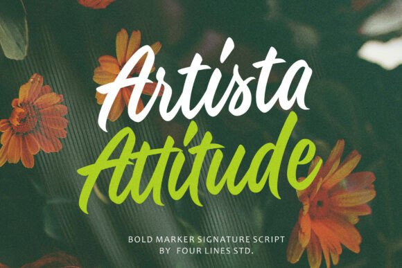 Artista Attitude Font: Bold Script for Digital Layouts