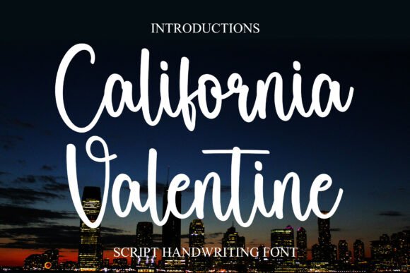 California Valentine Font for Handmade Crafts