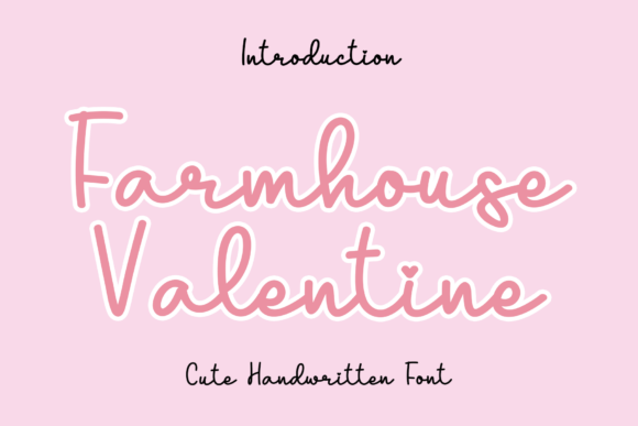 Farmhouse Valentine Font for Handmade Crafts