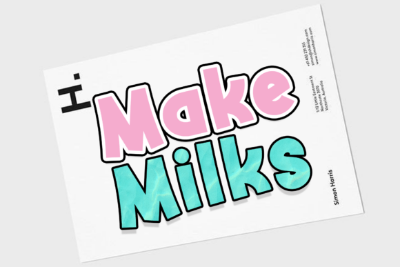 Make Milks Font: A Rhythmic Script for Editorial Design