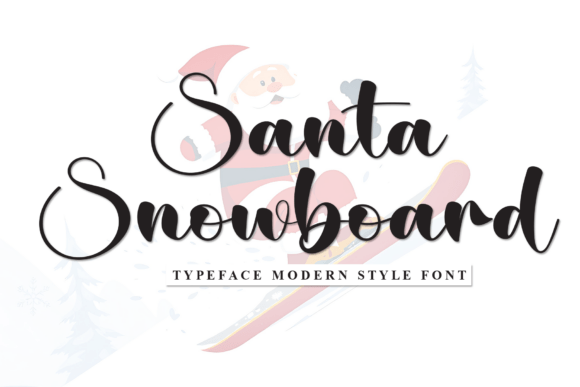 Santa Snowboard Font: Creative Script for Crafters