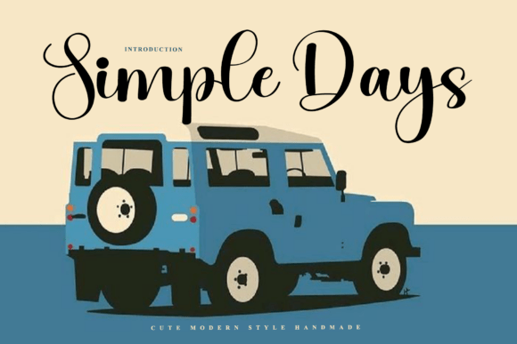 Simple Days Font: Rhythmic Script for Handmade Products