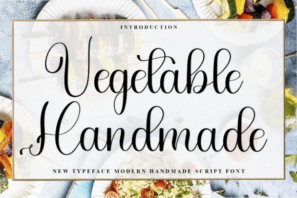 Vegetable Handmade Font: Festive Branding for Small Business